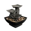 Pure Garden Tabletop 3-Tier Water Fountain with 7-Inch Raku Bowl Waterfall 50-LG5064